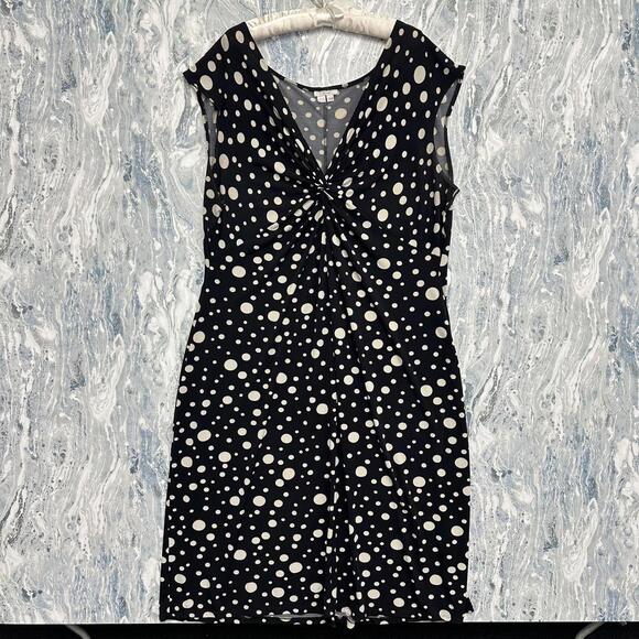 Vintage London Times Classic Black White Polka Dot Dress (20W) - Picture 1 of 7